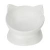 Park Life Designs 2c Oscar Tilt Cat Bowl - White - 2 of 4