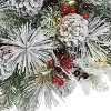 Puleo 3' Pre-lit Flocked Decorated Christmas  Artificial Mailbox Swag - 3 of 4