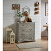 ORRD Farmhouse 5-Drawer Dresser, Rustic Chest with Natural Texture, Vintage Storage Organizer for Bedroom, Living Room, Hallway, Antique White - 2 of 4