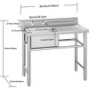 WhizMax Free Standing Stainless-Steel Single Bowl Commercial Restaurant Kitchen Sink - 4 of 4