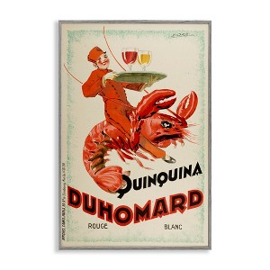 Stupell Industries Vintage Lobster Advertisement Black Framed Giclee Art - 1 of 4