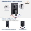 CASAINC 3-Spray Pattern 12 Inches Ceiling Mount Shower System / Set Shower Head and Functional Handheld (Valve Included) - 4 of 4