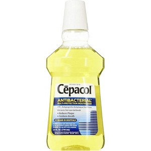 Cepacol Antibacterial Mouthwash, Gold, 24oz - 1 of 3