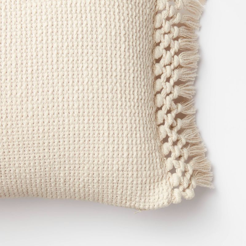 Textural Woven Throw Pillow with Trims Cream - Threshold™ designed with Studio McGee, 3 of 10