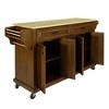 Kitchen Island on Wheels, Kitchen Island Cart With 2 Lockable Casters, 3 Drawers, 2 Cabinets, Spice Rack, Adjustable Shelves & Thicker Spacious Top - 4 of 4