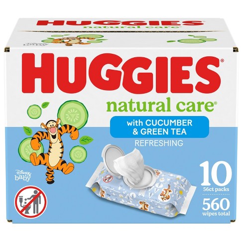 Huggies Baby Wipes Natural Care with Aloe Vera, 56 Count (Pack of 4)