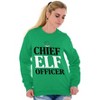 Xmas Chief Elf Officer Santa Helper Sweatshirt for Men or Women Brisco Brands - 4 of 4