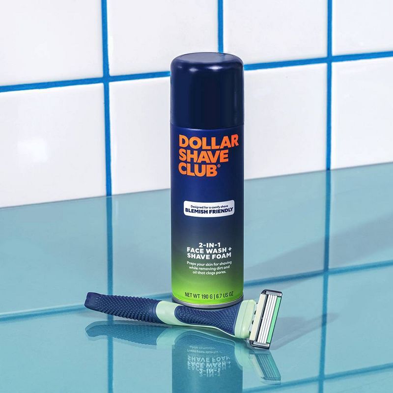 Dollar Shave Club Blemish Friendly 2-in-1 Face Wash + Shave Foam - 6.7oz, 6 of 13