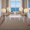 LeisureMod Velvet Dining Chair with Rattan Back, Set of 4 Side Kitchen Chair with Stainless Steel Base Euston Collection - 2 of 4