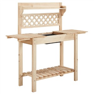 Yaheetech Outdoor Garden Potting Bench Wooden Work Station - 1 of 4
