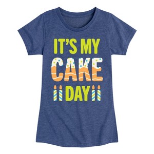 Girls' - Instant Message - Its My Cake Day Fitted Short Sleeve Graphic T-Shirt - 1 of 4