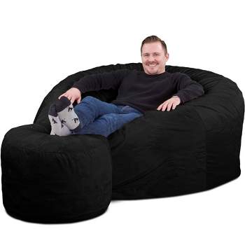 Ultimate Sack Giant Bean Bag Chairs and Footstool Bundle