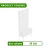 Wooakway 37" W × 73" H White PVC Raised Garden Planter Box with Trellis Privacy Screen - 4 of 4