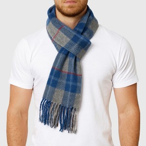 Alpine Swiss Mens Plaid Scarf Softer Than Cashmere Scarves Winter Shawl - 1 of 4