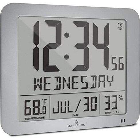 Indoor/Outdoor Wall Clock with Temperature and Humidity and