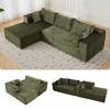 Whisen 2-Piece L-Shaped Sectional Compression Sofa with Soft Corduroy Fabric, No Assembly Required - 3 of 4