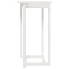 vidaXL White Solid Wood Pine bar Table - Square Bistro/Dining Furniture for Kitchen, Breakfast Nook/bar Areas - 3 of 4