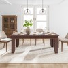Farmhouse Dining Table for 6-8 People, 70.87" Long Wooden Kitchen Table with Sturdy Frame & Rustic Brown Finish - 2 of 4