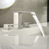 Cobbe Brushed Nickel Bathroom Sink Faucet 3-Hole Double Handle Widespread Faucet with Pop-up Drain and Supply Hoses - 3 of 4
