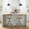 2pk Industrial Wood & Steel Adjustable Counter Stools - Aged Oak/Black - Hearth & Hand™ with Magnolia - 2 of 4