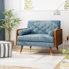 NicBex Soft Accent Chair,Upholstered Living Room Chairs with Tufted Backrest and Rolled Pillows,Mid-Century Armchair,Club Chairs for Living Room - 2 of 4