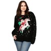 Tipsy Elves Women's Santa Unicorn Sweater - Funny Ugly Christmas Sweater for Holiday Parties: 3X - 3 of 4