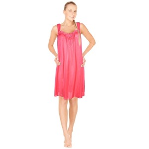 JEFFRICO Womens Sleeveless Nightgowns Sleepwear Soft Pajama Dress Nightshirts - 1 of 4