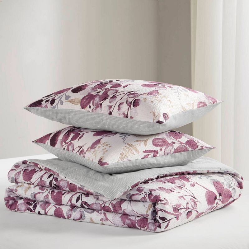 510 Design Gabby Reversible Floral Botanical Seersucker Comforter Set, 4 of 24