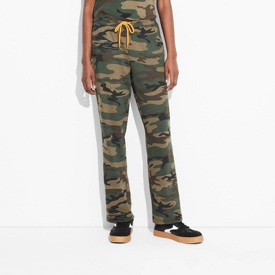 Women's Camo Print Graphic Lounge Pants - Green