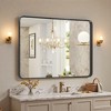 FONTOI 40 Inch Bathroom Vanity Mirrors Wall Mirror With Aluminum Alloy Framed, Rectangle Bathroom Mirror Vanity Mirror, Tempered Glass, Black, 30"*40" - 2 of 4