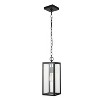 Globe Electric 1-Light Outdoor Pendant Light with Clear Glass Shade Matte Black - image 4 of 4