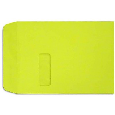 LUX 9" x 12" Open End Window Envelopes Wasabi Green LUX-1590-L22-50