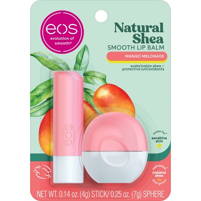 eos Natural Shea Lip Balm Stick & Sphere - Boost - Mango Melonade - 0.39oz