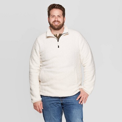 mens big and tall sherpa pullover