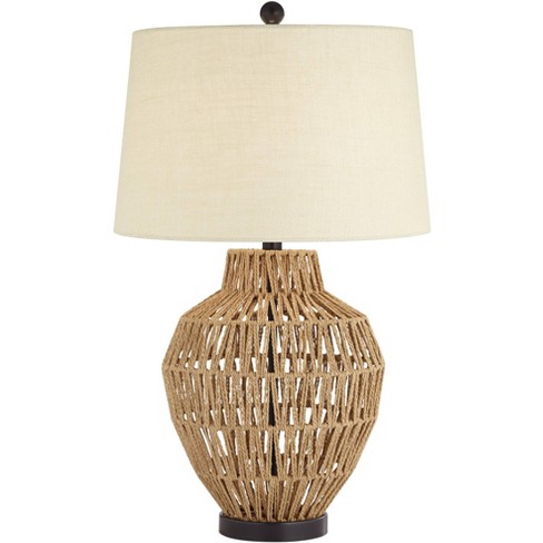 Wicker store bedside lamps