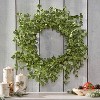 Artificial Greenery Wreath for Wedding Christmas Wreath with Eucalyptus Berries Flowers, Indoor Outdoor Wreaths for Wedding Table Party Home Decor - 3 of 4