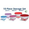 Stor-All 10pc Round Storage Set Bright & Colorful Easy Color Coded Nesting System - image 3 of 3