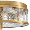LamQee Flushmounts 2 -Light 12-in Flush Mount Light with Cracked Glass Shade - 3 of 4