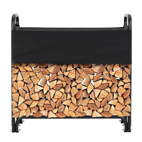 WhizMax Firewood Rack Outdoor with Large Storage Space, Reinforced Base for Stability Firewood Holder for Fireplace Wood Storage,Waterproof Cover - image 1 of 4