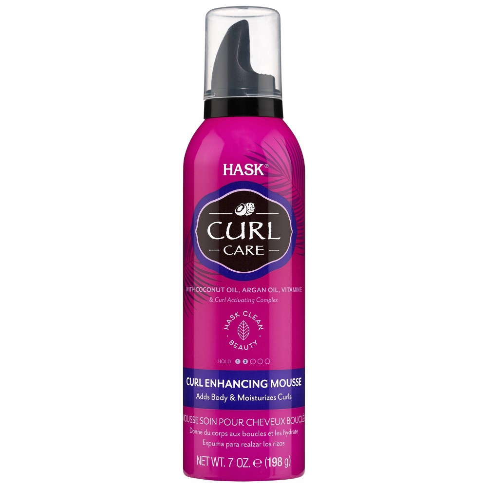HASK Curl Care Curl Enhancing Mousse with Coconut &Argan Oils & Vitamin E, 7oz