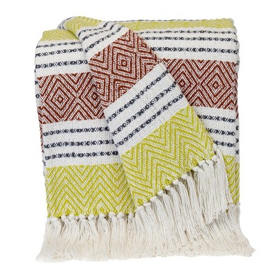 Parkland Collection,Transitional Stripes Rectangle Throw