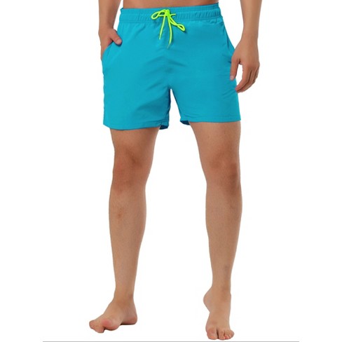 TATT 21 Men's Summer Holiday Beach Drawstring Mesh Lining Board Shorts Sky  Blue 28