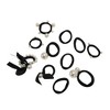 Unique Bargains Elegant Bow Pearl Hair Ties Hair Elastic Band Black White 11 Pcs - 4 of 4