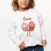 Love Cursive Cupcakes Coquette - Toddler Graphic Sweatshirt - 3 of 4
