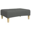 vidaXL Footstool Dark Gray 30.3"x21.7"x12.2" Fabric - 2 of 4