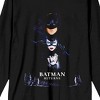 Batman Returns Batman Catwoman And Penguin Crew Neck Long Sleeve Women's Black Tee - 2 of 3