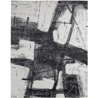 Coda Modern Abstract Black/White Area Rug