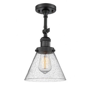Cone - 1 Light Semi-Flush Mount In Industrial Style-14.5 Inches Tall and 7.75 Inches Wide - 1 of 1