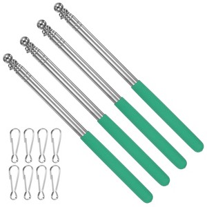 Unique Bargains Stainless Steel Extendable Portable Guide Handheld Flag Pole 4 Pcs - 1 of 4
