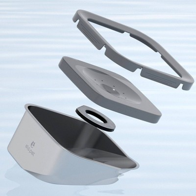 Els Pet 120 oz Stainless Steel Floating Dog and Cat Bowl